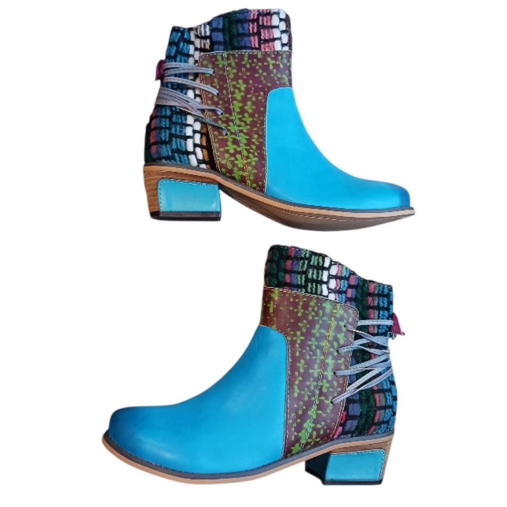 Socofy Boho Retro Embellished Multi Boot - Picture 3 of 16